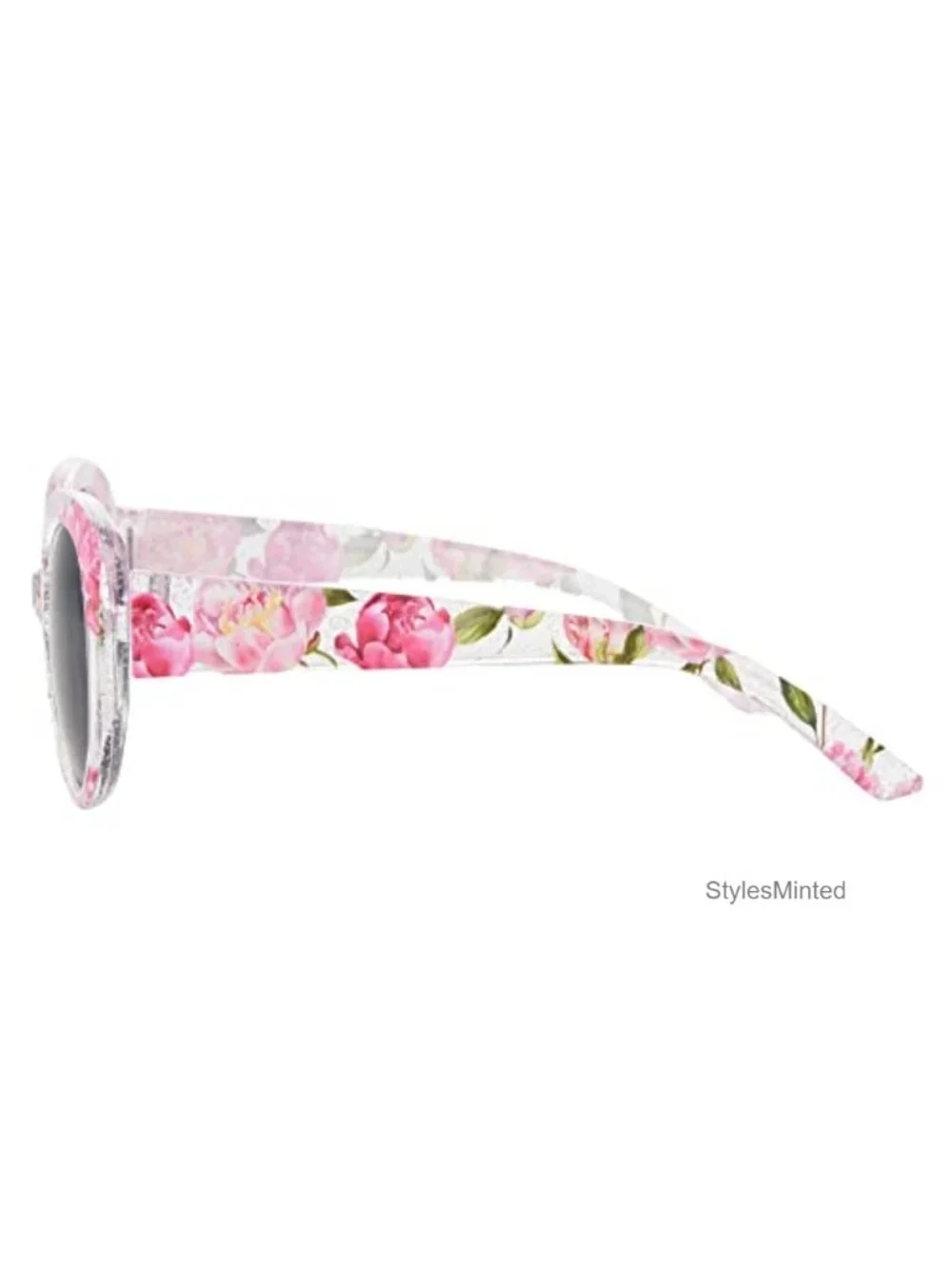 Girls Children Sunglasses Crystal Clear Floral Frame 48 UV Protection
